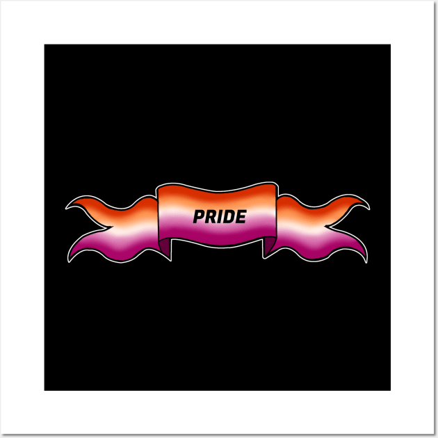 lesbian pride banner Wall Art by TOASTYWAFFL3Z